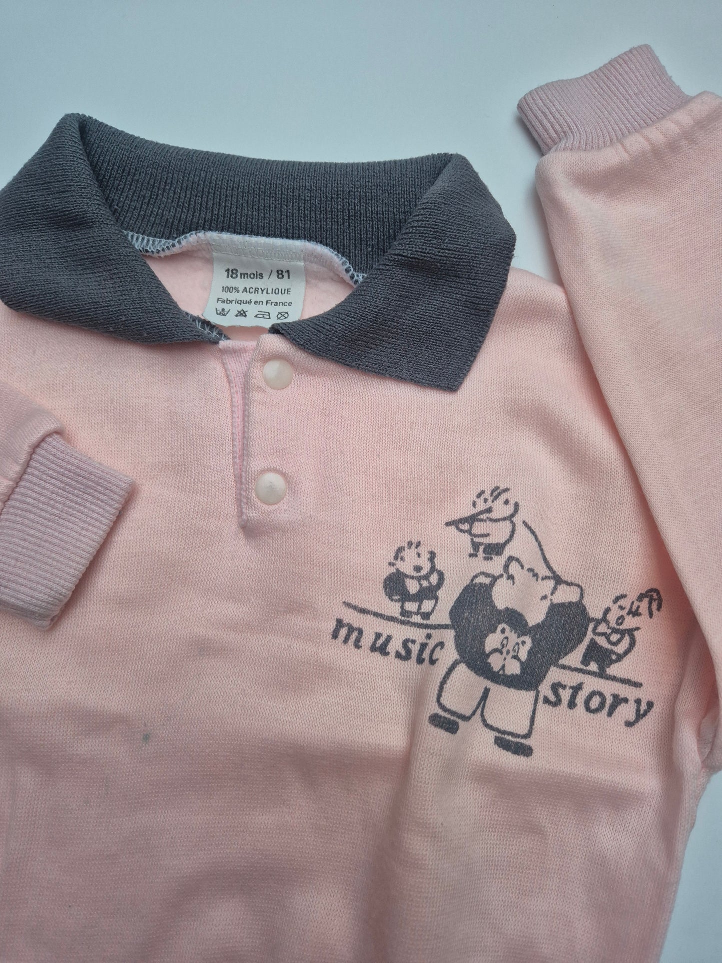 Roze polo trui – maat 86 | 12 – 18 maanden