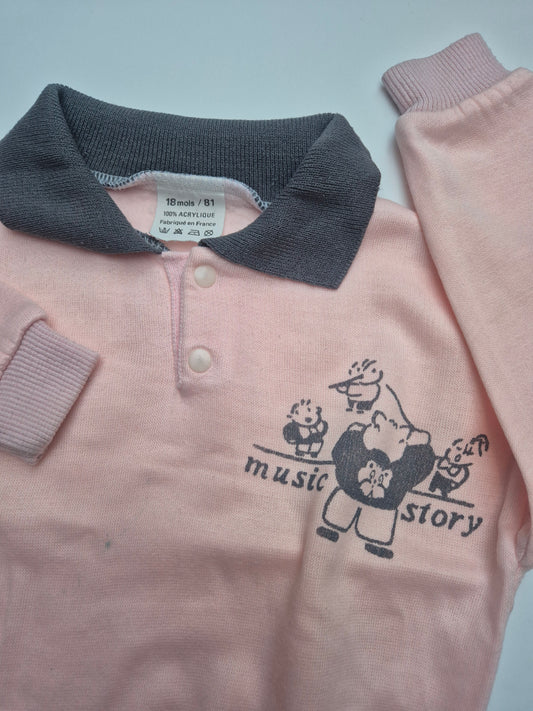 Roze polo trui – maat 86 | 12 – 18 maanden