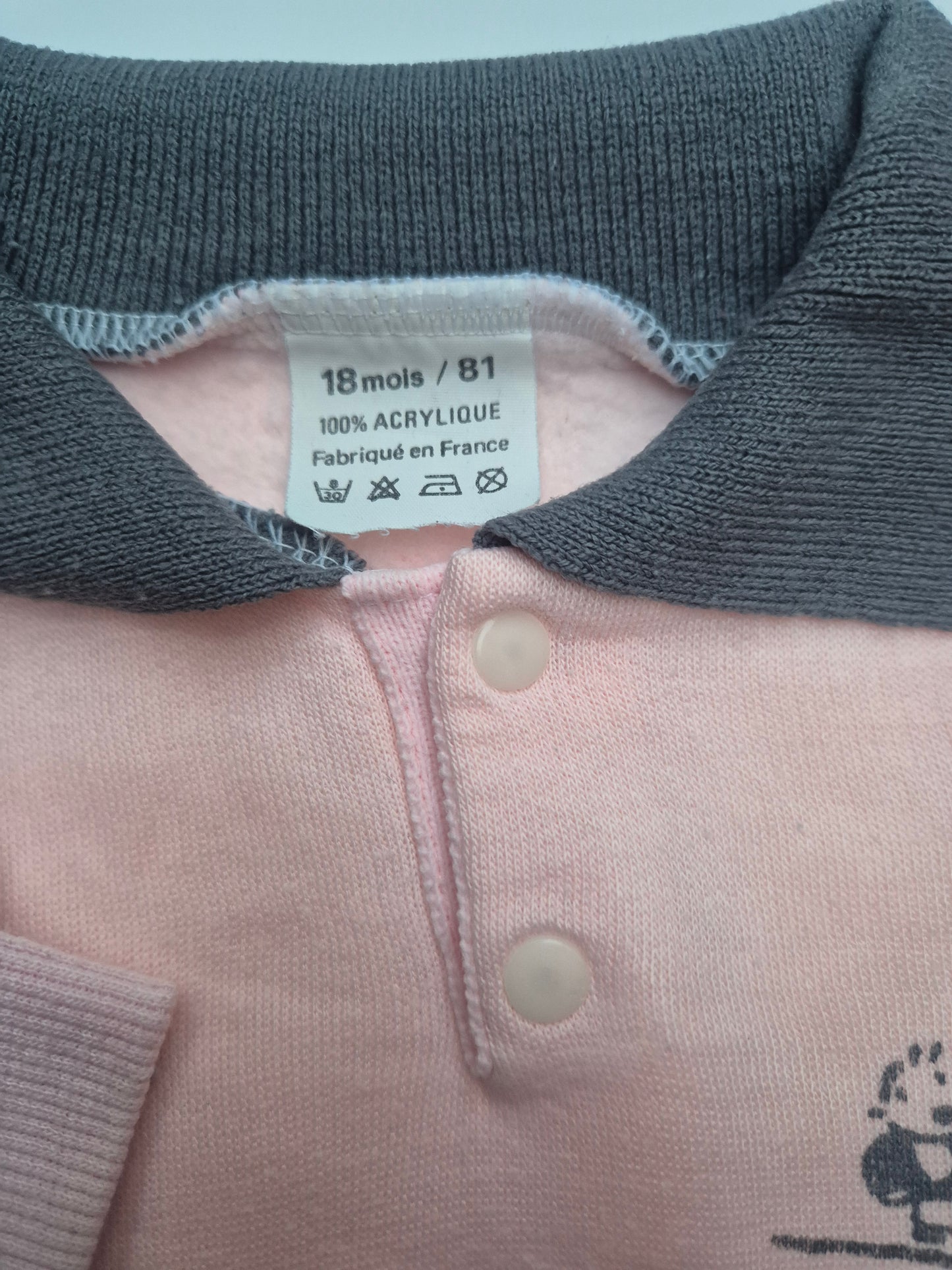 Roze polo trui – maat 86 | 12 – 18 maanden