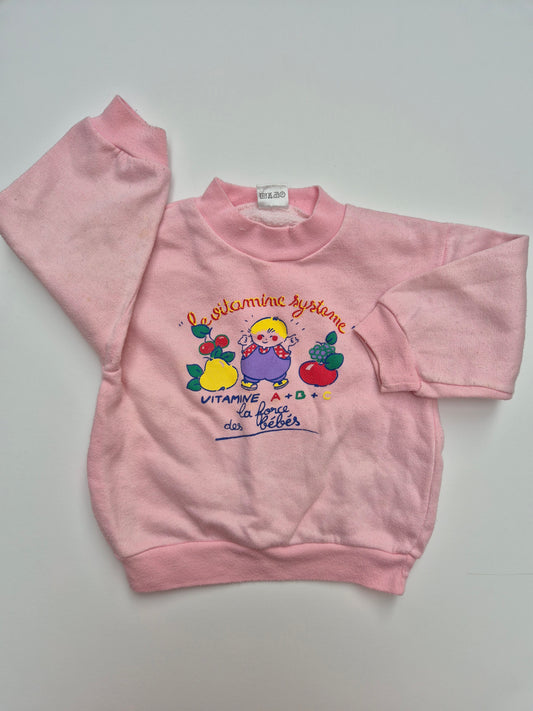 Roze trui Vitamine Bébé – maat 86 | 9 - 18 maanden