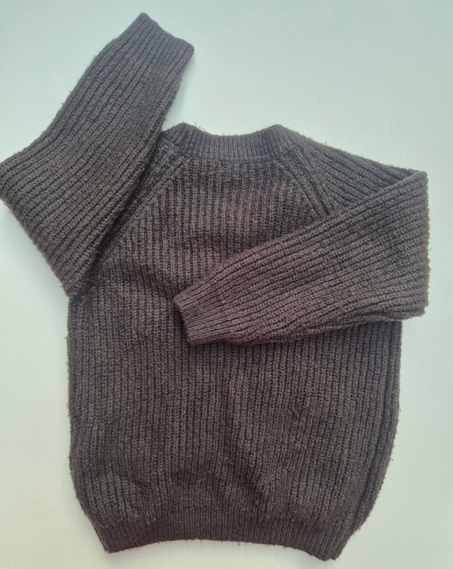 Donkerbruin gebreid vest - maat 92 | 18 - 24 maanden