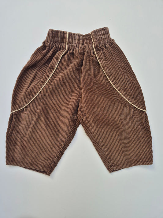 Bruine corduroy broek - maat 74 | 6 - 9 maanden
