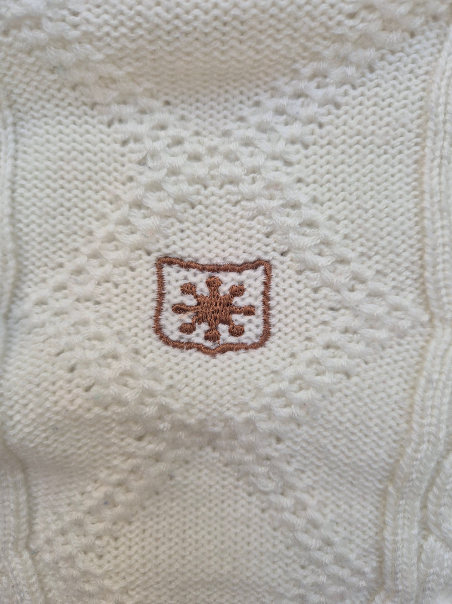 Witte kabeltrui - maat 80 | 9 - 12 maanden