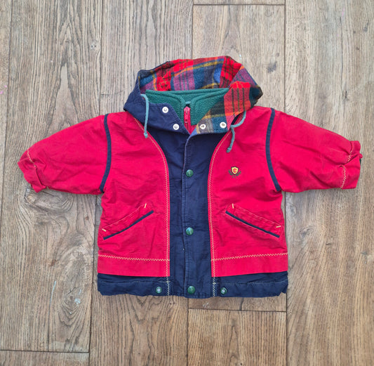 Winterjas gevoerd met capuchon - maat 80 | 9 - 12 maanden