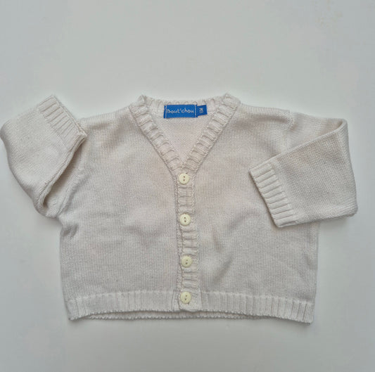 Wit vestje gebreid – maat 68 | 3 - 6 maanden