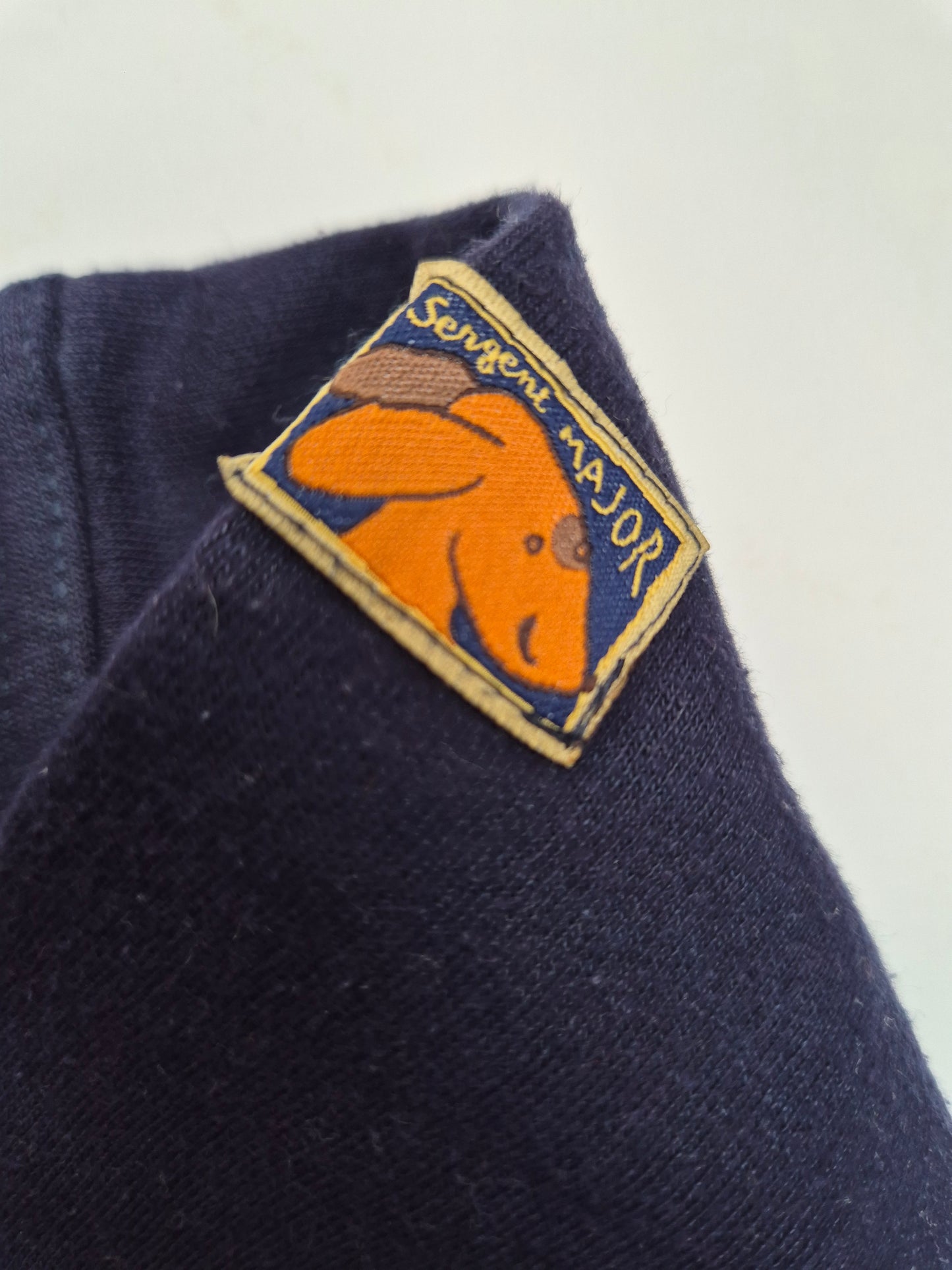 Blauw boxpakje met geruite broek en borduurtjes – maat 80 | 9 - 12  maanden