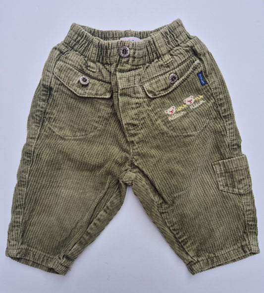Groene corduroy broek – maat 68 | 3 - 6 maanden