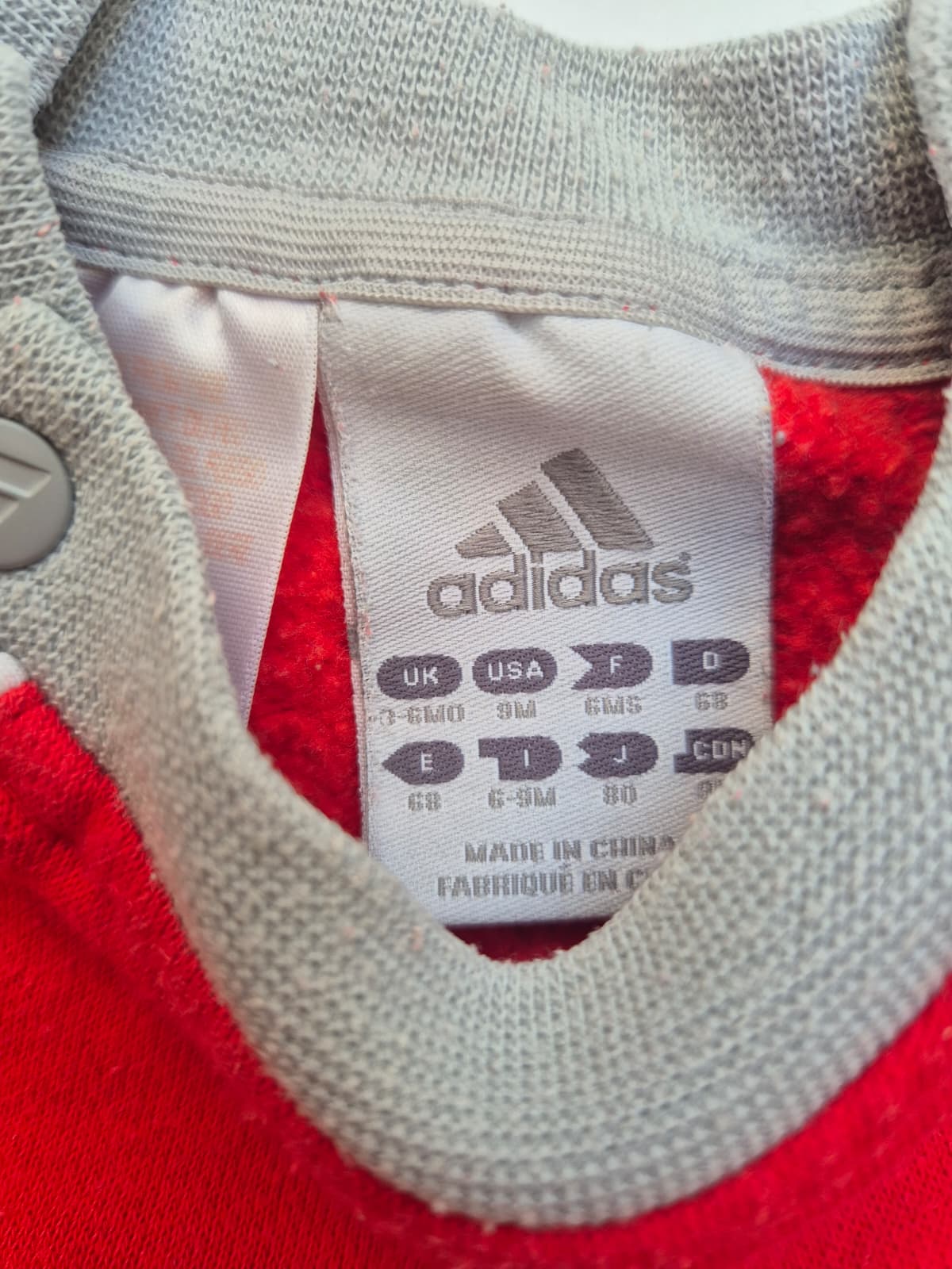 Adidas sweater - maat 74 | 6 - 9 maanden