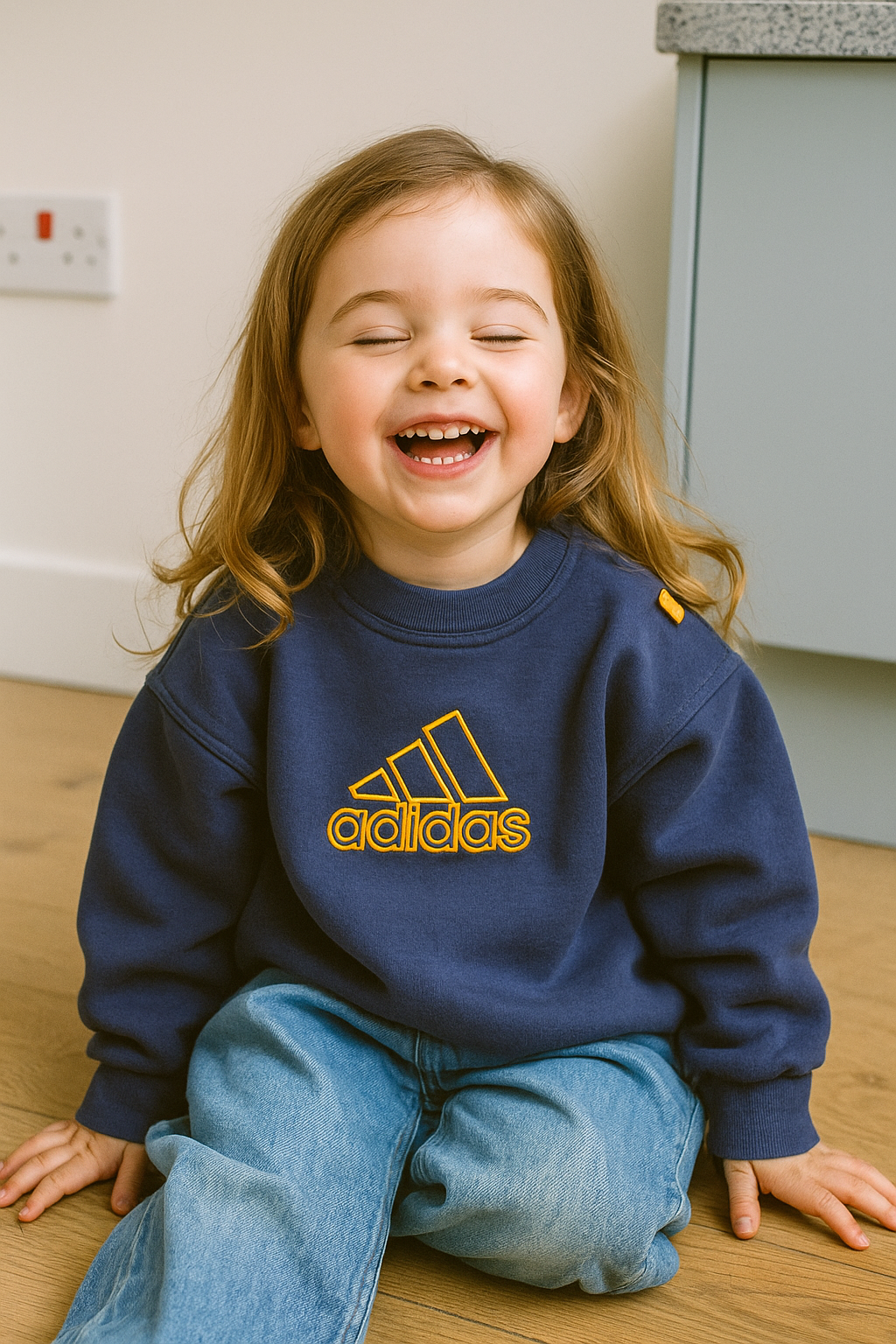 Oversized Adidas sweater – maat 104/110 | 3 - 4 jaar