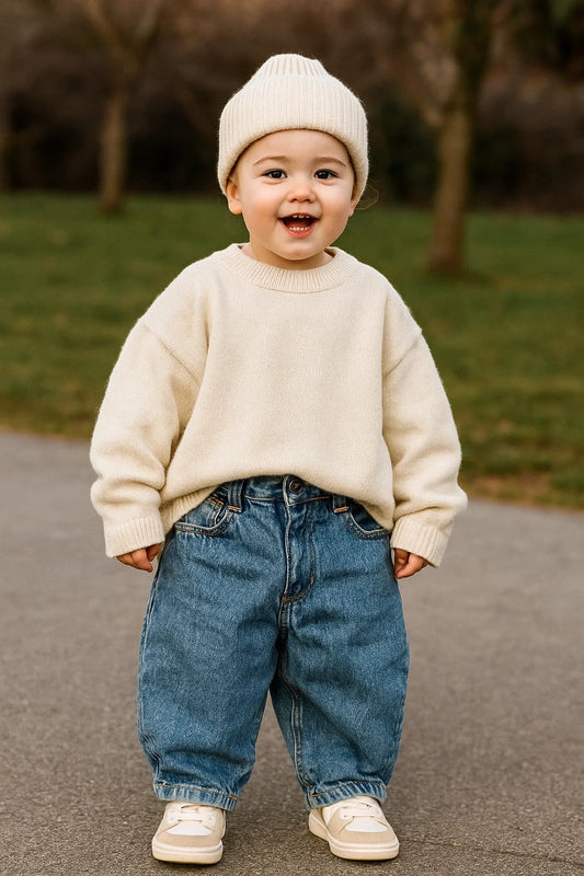 Baggy jeans met rechte pijp – maat 98 | 2 - 3 jaar