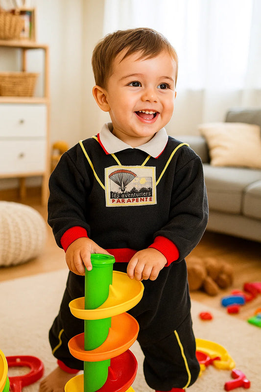 Zwart trainingspak Parapente – maat 86 | 12 - 18 maanden